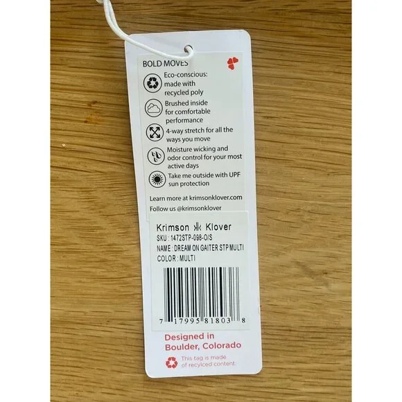 NWT Krimson Klover Neck GAITER Dream On in Multi Apres Ski - Picture 4 of 7